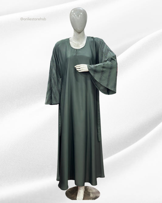 Royal Emerald Sleeves Abaya